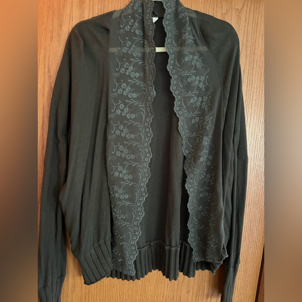 Green Anthropologie cardigan (Tiny brand)